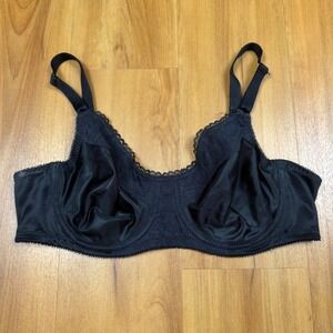 Underscore Womens Black Lace Trim Unlined Underwire Bra 38B 126-1324